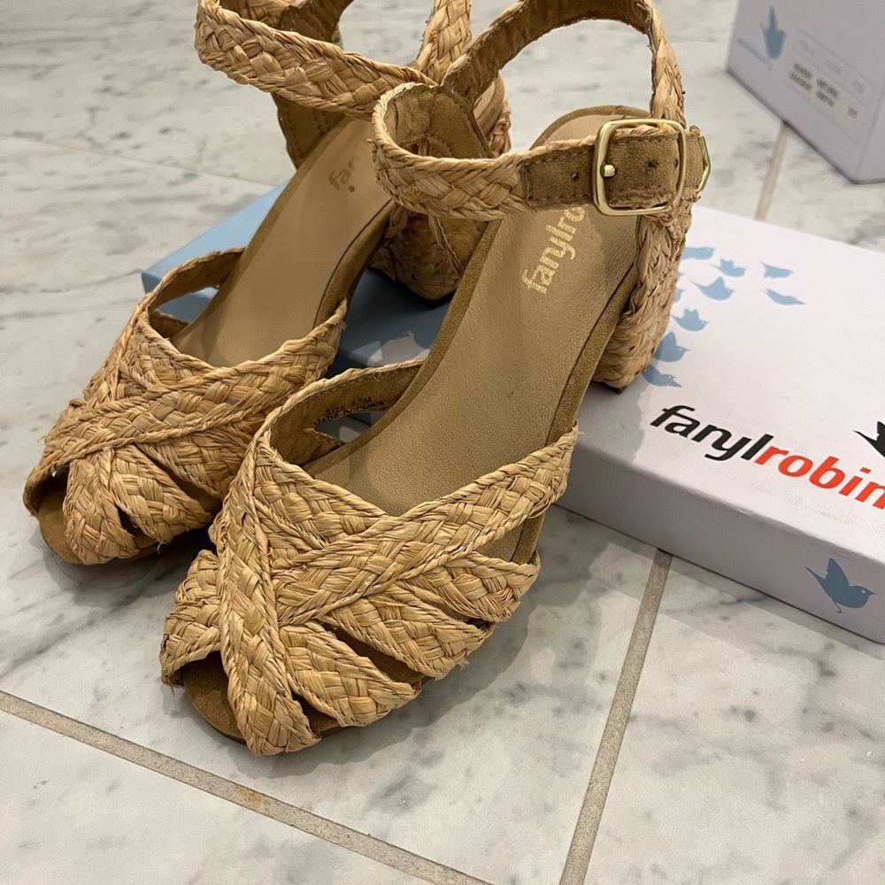 Tan Woven Women's Sandals